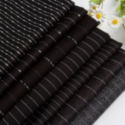 锦棉TR色织提花竖条纹 西装裤料童装男女装条纹面料